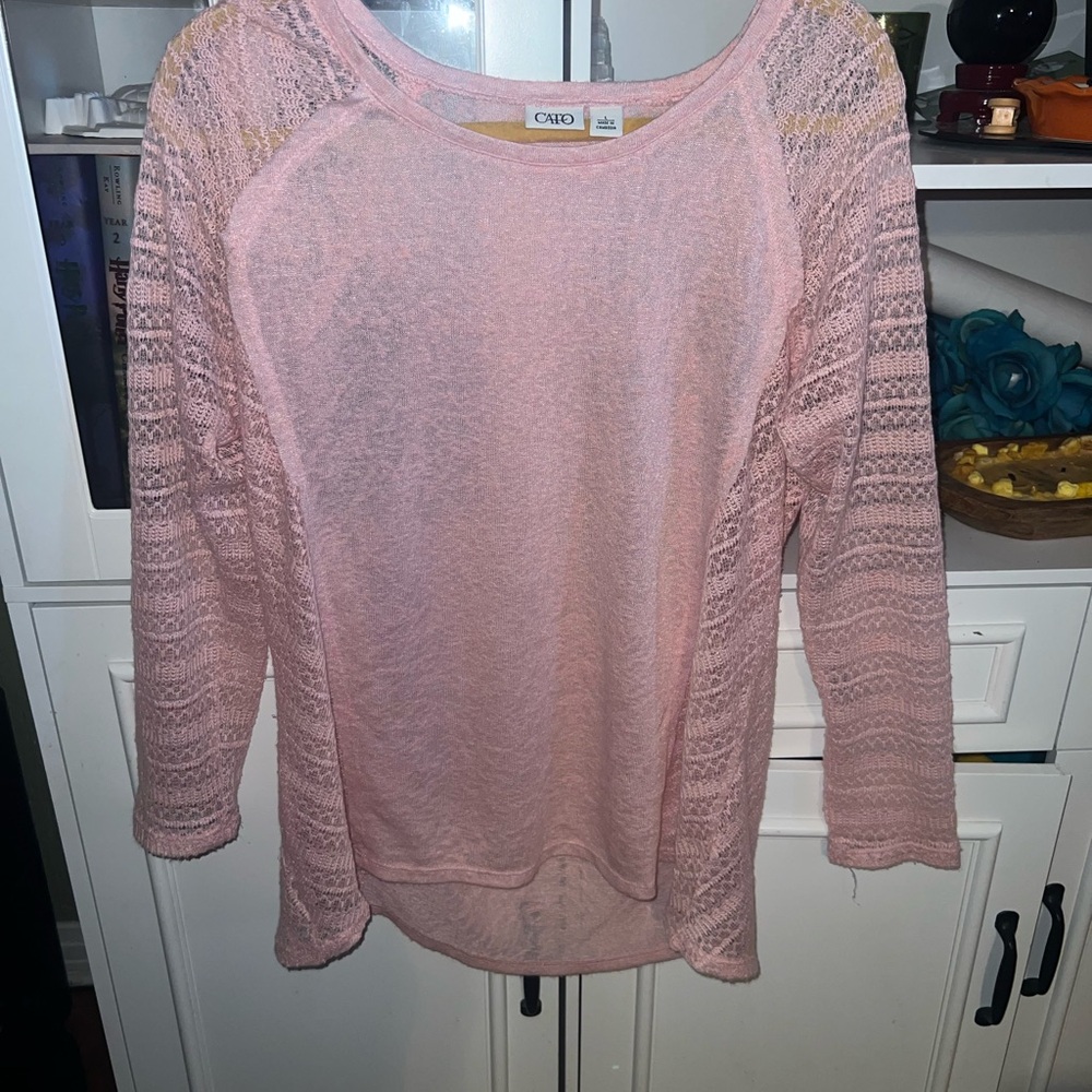🔴Cato Blush Pink Knit Blouse